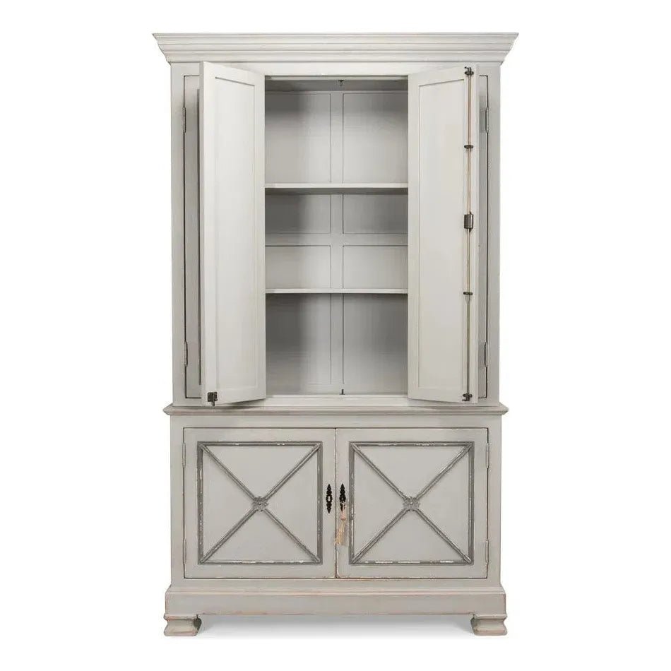 Painted Directoire Style Cupboard - LOOMLAN - Sarreid - Sideboards