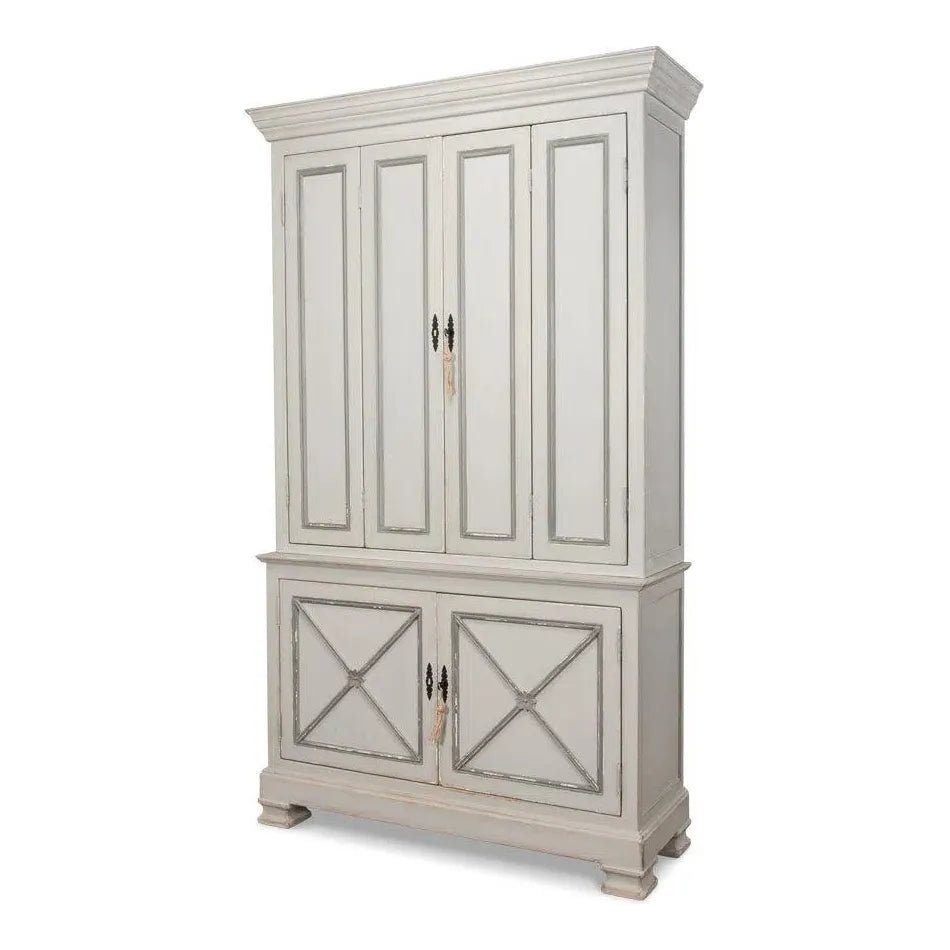 Painted Directoire Style Cupboard - LOOMLAN - Sarreid - Sideboards