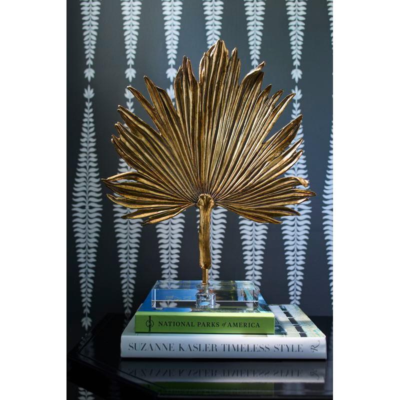 Palm Leaf Design Sculpture - LOOMLAN - Chelsea House - Statues & Sculptures