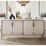 Palm Solid Wood 4 - Door Sideboard in Natural - LOOMLAN - Diamond Sofa - Sideboards