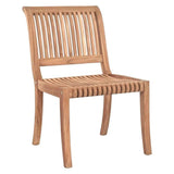 Palm Teak Outdoor Armless Side Chair - LOOMLAN - HiTeak - Outdoor Accent Chairs