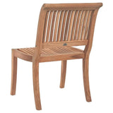 Palm Teak Outdoor Armless Side Chair - LOOMLAN - HiTeak - Outdoor Accent Chairs