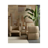 Parga Steel d Concrete Outdoor Round End Table - LOOMLAN - SUNPAN - Outdoor Side Tables