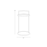 Parga Steel d Concrete Outdoor Round End Table - LOOMLAN - SUNPAN - Outdoor Side Tables