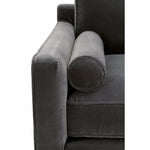 Parker 86" Post Modern Sofa Gray Velvet Natural Oak - LOOMLAN - Essentials For Living - Sofas & Loveseats