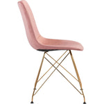 Parker Dining Chair (Set of 4) Pink - LOOMLAN - Zuo Modern - Dining Chairs