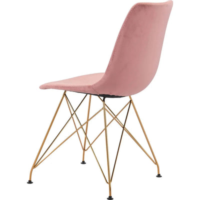 Parker Dining Chair (Set of 4) Pink - LOOMLAN - Zuo Modern - Dining Chairs