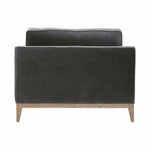 Parker Post Modern Sofa Chair Gray Velvet Natural Oak - LOOMLAN - Essentials For Living - Club Chairs