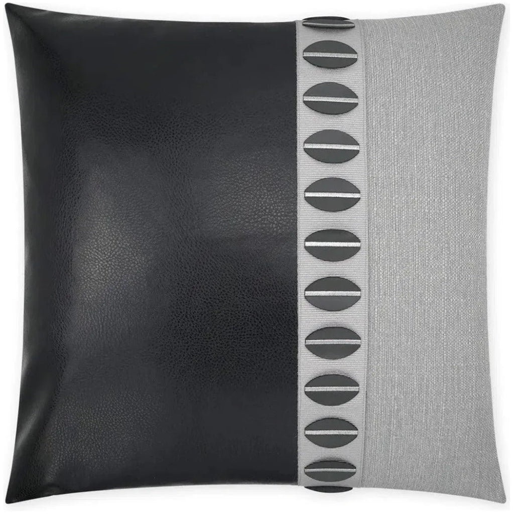 Paros Black Band Black Silver Large Throw Pillow Insert - LOOMLAN - D.V. Kap - Throw Pillows