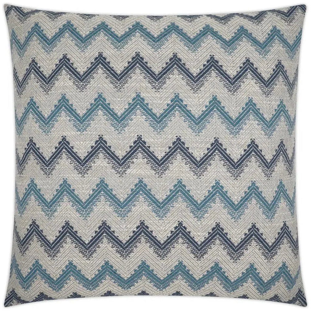 Parquet Blue Chevron Blue Large Throw Pillow Insert - LOOMLAN - D.V. Kap - Throw Pillows