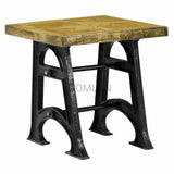 Parquet Reclaimed Wood Square Side Table - LOOMLAN - LOOMLAN - Side Tables