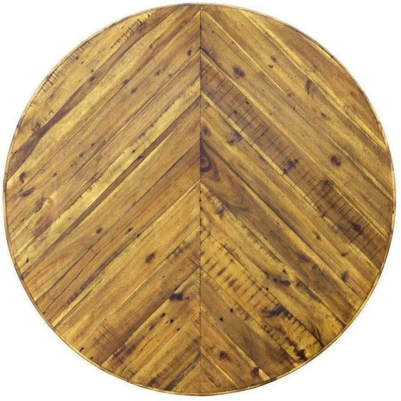 Parquet Round Dining Table for 4 or 6 - LOOMLAN - Moe's Home - Dining Tables