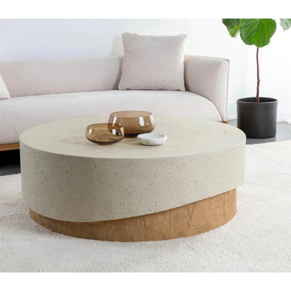 Patras Coffee Table Concrete For Indoor Outdoor Use - LOOMLAN - SUNPAN - Outdoor Coffee Tables