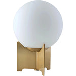 Pearl Table Lamp White & Brushed Brass - LOOMLAN - Zuo Modern - Table Lamps