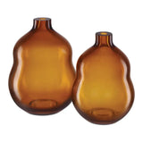 Peking Double Gourd Stylish Glass Vase - LOOMLAN - Currey & Co - Vases & Jars