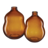 Peking Double Gourd Stylish Glass Vase - LOOMLAN - Currey & Co - Vases & Jars
