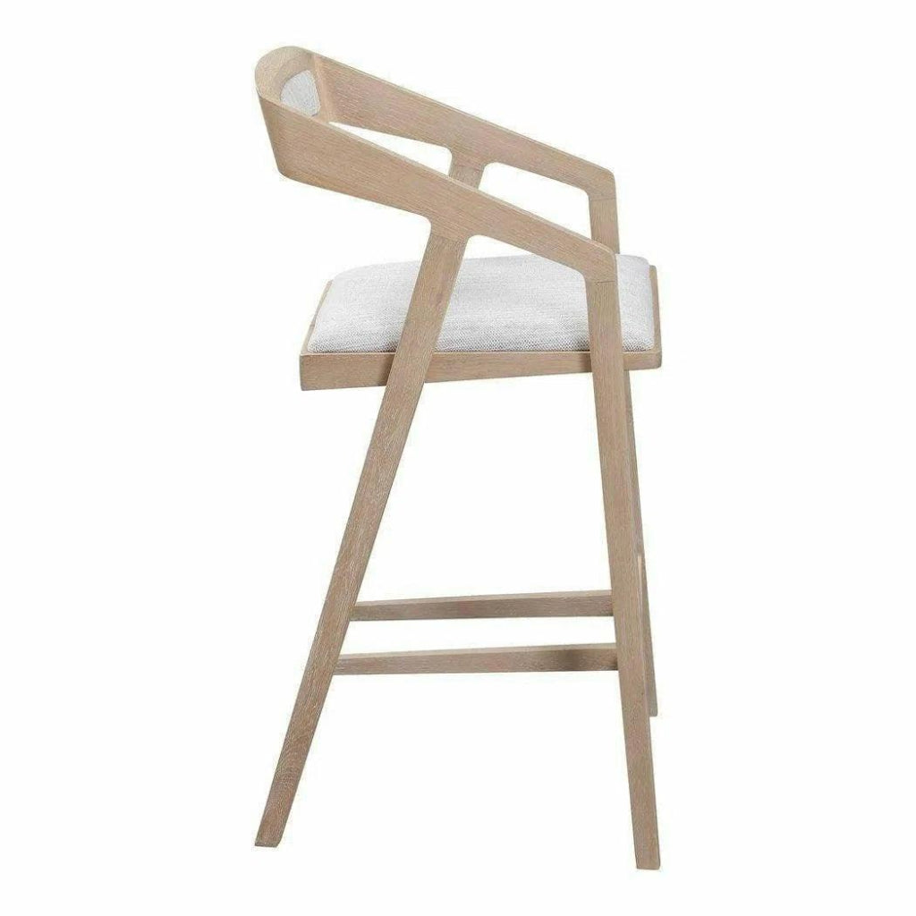 Performance Counter Stool Arm Chair Light Grey - LOOMLAN - Moe's Home - Counter Stools