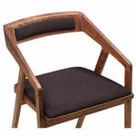 Performance Dining Arm Chair Chocolate Brown - LOOMLAN - Moe's Home - Dining Chairs