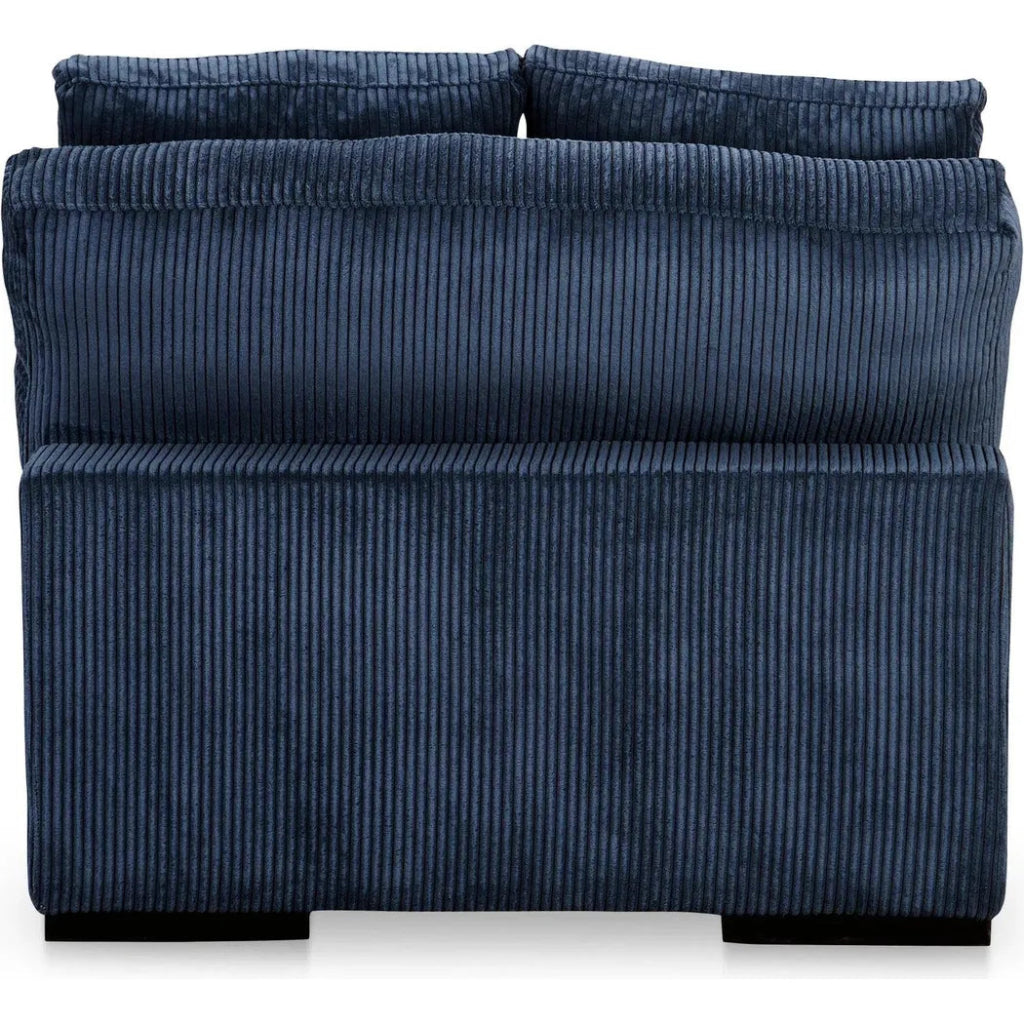 Performance Fabric & Plywood Navy Blue Slipper Chair - LOOMLAN - Moe's Home - Sofas & Loveseats