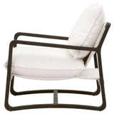Performance White Boucle Brown Sling Hamlin Club Chair - LOOMLAN - Essentials For Living - Accent Chairs