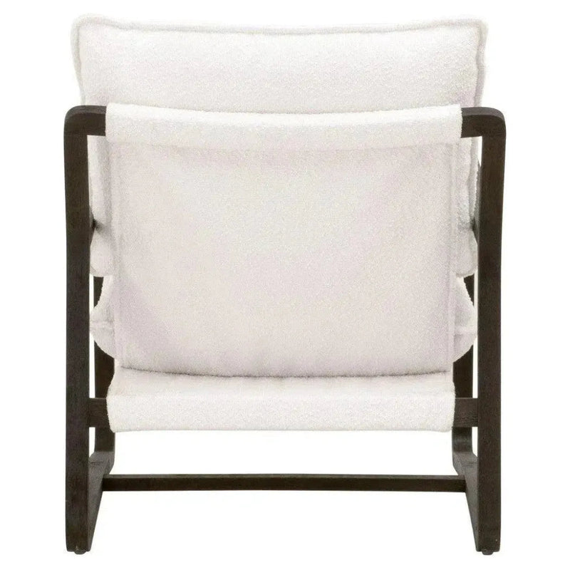 Performance White Boucle Brown Sling Hamlin Club Chair - LOOMLAN - Essentials For Living - Accent Chairs