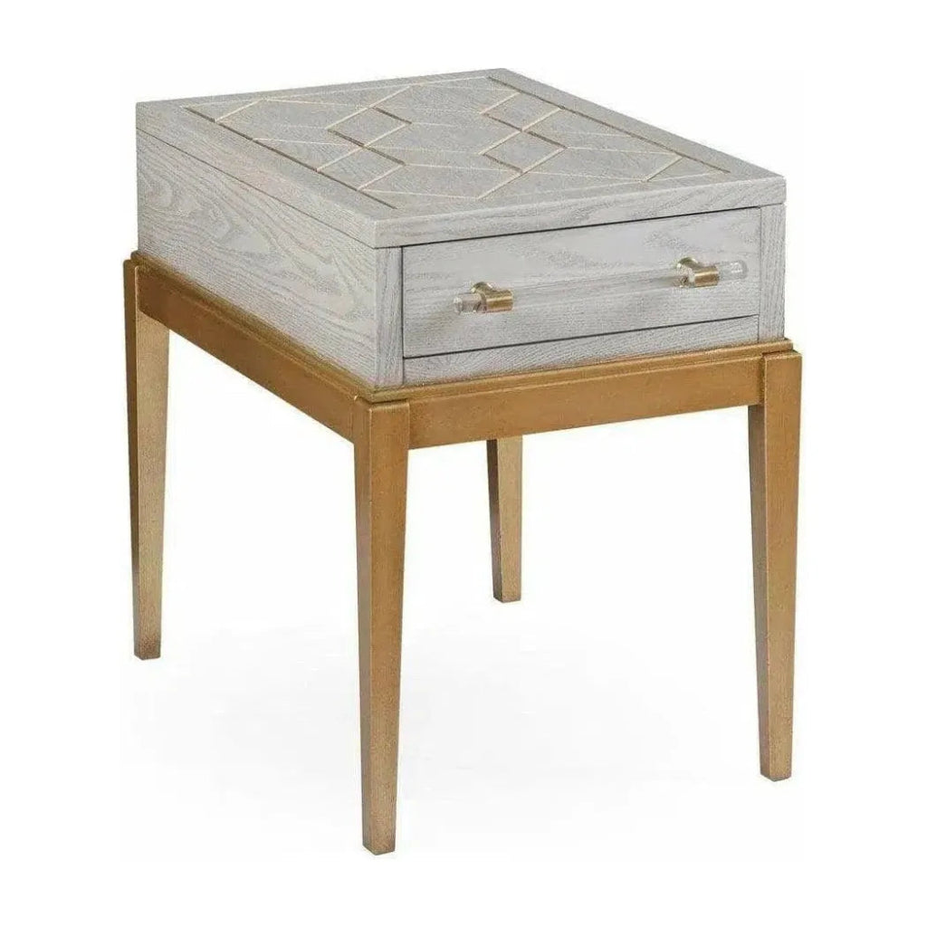 Perrine Wooden Rectangular Side Table - LOOMLAN - Bassett Mirror - Side Tables