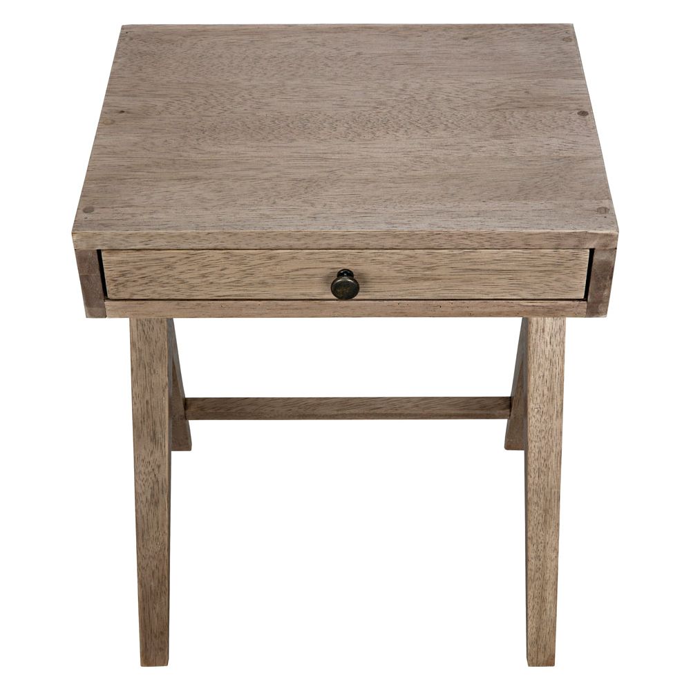 Peter Wooden Rectangular Side Table - LOOMLAN - Side Tables