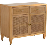 Petite Caned Wood Framed Brown Buffet - LOOMLAN - Chelsea House - Buffets