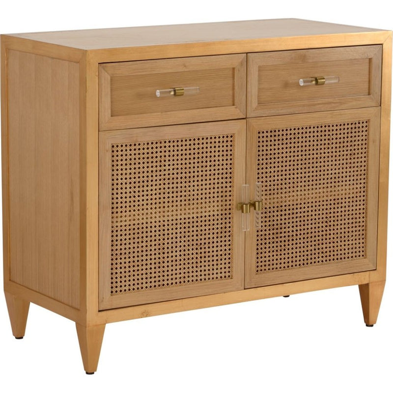Petite Caned Wood Framed Brown Buffet - LOOMLAN - Chelsea House - Buffets