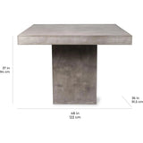 Phil Counter Table - Slate Grey Outdoor Counter Table - LOOMLAN - Seasonal Living - Outdoor Dining Tables