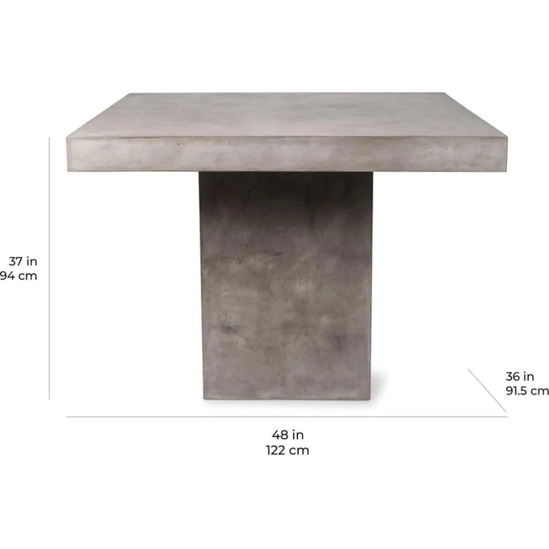 Phil Counter Table - Slate Grey Outdoor Counter Table - LOOMLAN - Seasonal Living - Outdoor Dining Tables