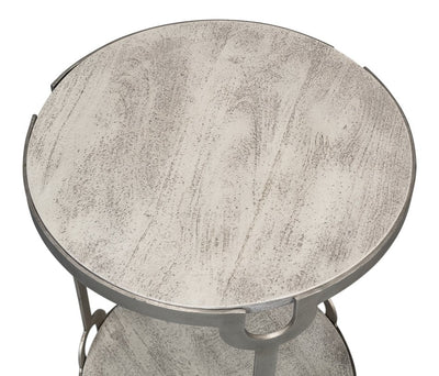 Phin Wood Top Round End Table - LOOMLAN - Sarreid - Side Tables