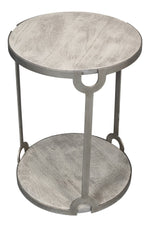 Phin Wood Top Round End Table - LOOMLAN - Sarreid - Side Tables