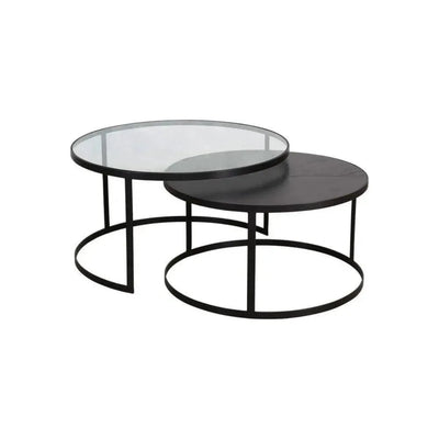 Pierre Iron d Nesting Round Coffee Table - LOOMLAN - Artesia - Coffee Tables