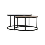 Pierre Iron d Nesting Round Coffee Table - LOOMLAN - Artesia - Coffee Tables