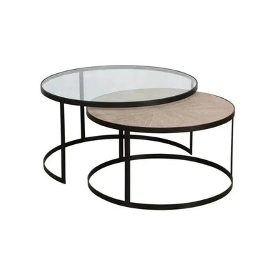 Pierre Iron d Nesting Round Coffee Table - LOOMLAN - Artesia - Coffee Tables