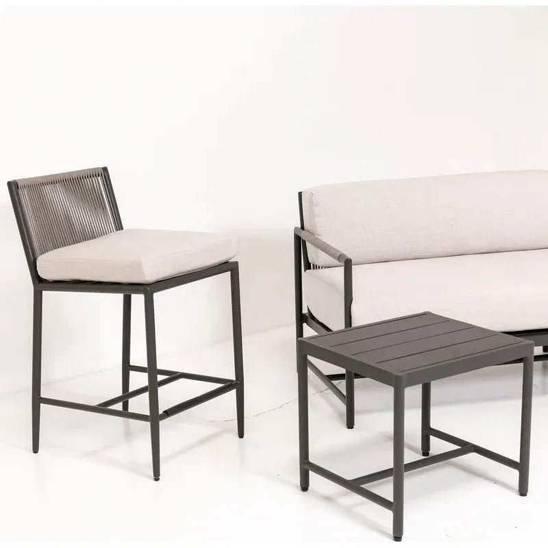 Pietra Aluminum Outdoor End Table - LOOMLAN - Sunset West - Outdoor Side Tables