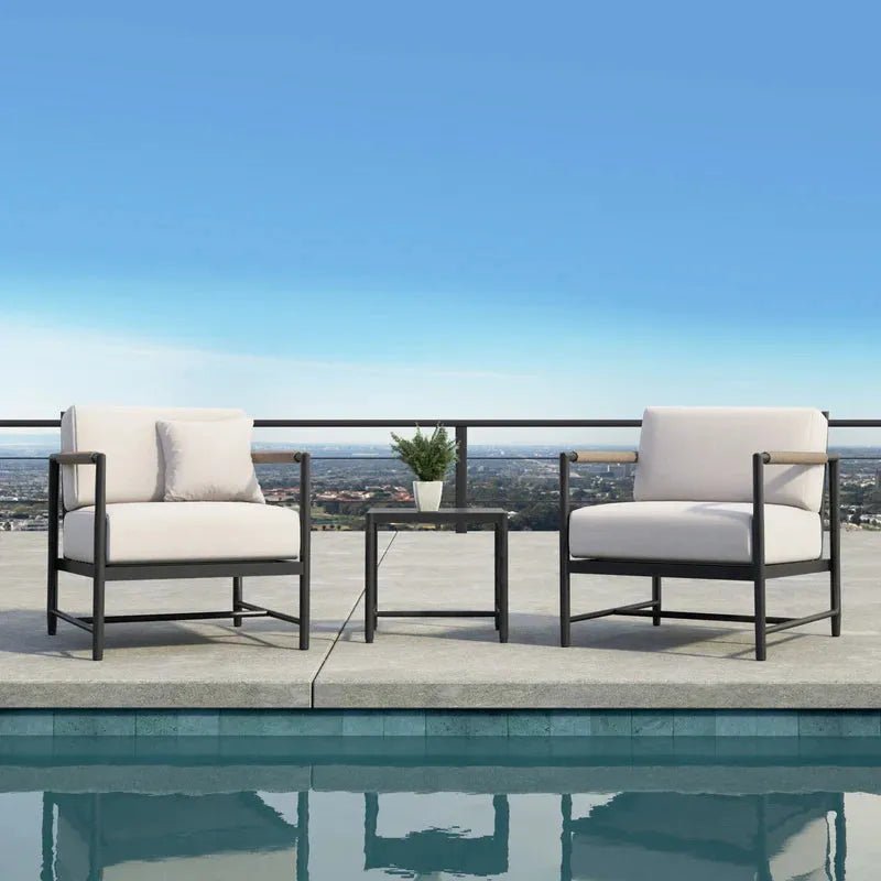 Pietra Aluminum Outdoor End Table - LOOMLAN - Sunset West - Outdoor Side Tables