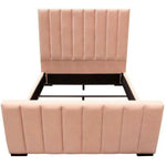 Pink Velvet Tufted Eastern King Bed Frame - LOOMLAN - Diamond Sofa - Beds