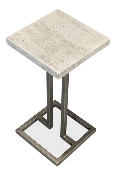 Pinto Wood Top Square End Table - LOOMLAN - Sarreid - Side Tables