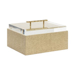 Pisco Natural Raffia Wrapped Box - LOOMLAN - Chelsea House - Boxes & Bowls