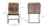 Ansel Leather Upholstered Armless Dining Chair (Set Of 2)