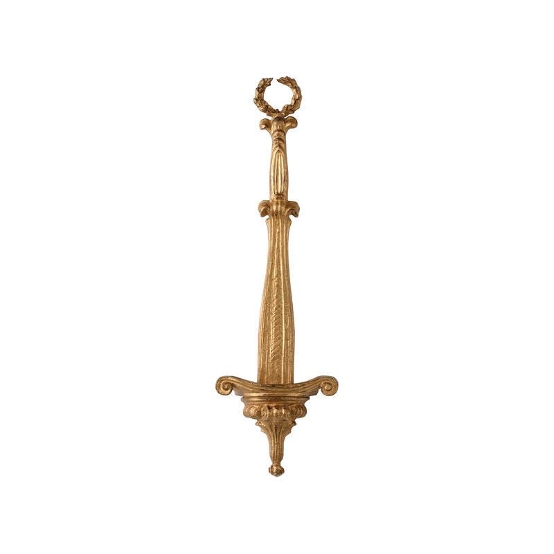 Plate Holder Antique Gold Finish Wall Bracket - LOOMLAN - Chelsea House - Wall Shelves & Ledgers