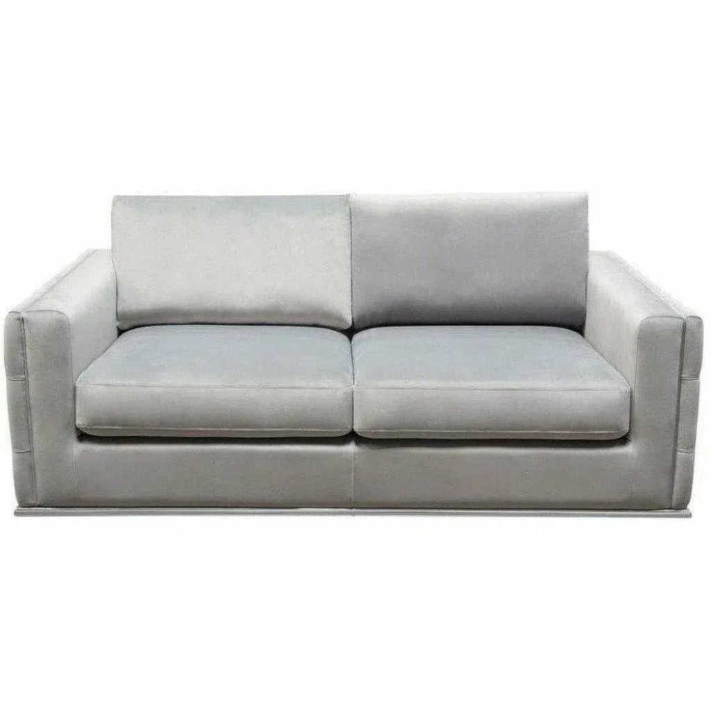 Platinum Grey Velvet Loveseat With Silver - LOOMLAN - Diamond Sofa - Sofas & Loveseats