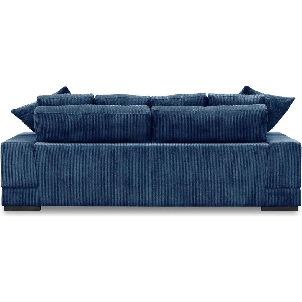 Plunge Performance Fabric and Plywood Navy Blue Sofa - LOOMLAN - Moe's Home - Sofas & Loveseats