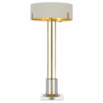 Polished Brass Clear Winsland Brass Table Lamp - LOOMLAN - Currey & Co - Table Lamps