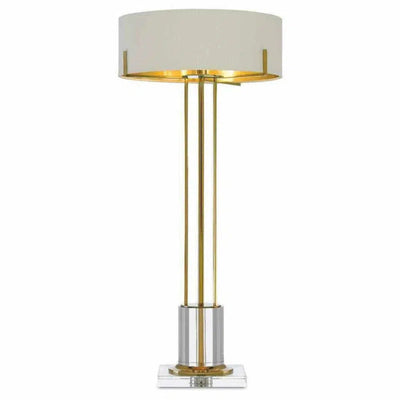 Polished Brass Clear Winsland Brass Table Lamp - LOOMLAN - Currey & Co - Table Lamps