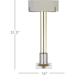 Polished Brass Clear Winsland Brass Table Lamp - LOOMLAN - Currey & Co - Table Lamps