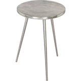 Politik Side Table Silver - LOOMLAN - Zuo Modern - Side Tables