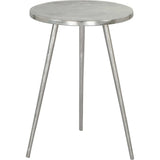 Politik Side Table Silver - LOOMLAN - Zuo Modern - Side Tables